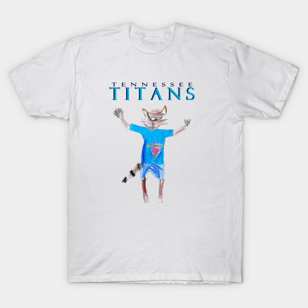 Tennessee Titans Mascot Design T-Shirt by Kids’ Drawings 